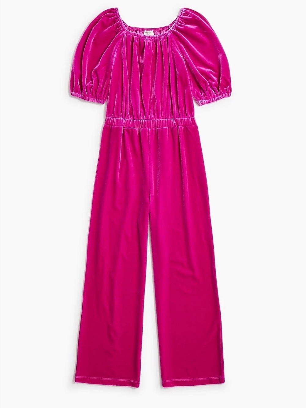 Crewcuts Velvet Jumpsuit in Bright Pink